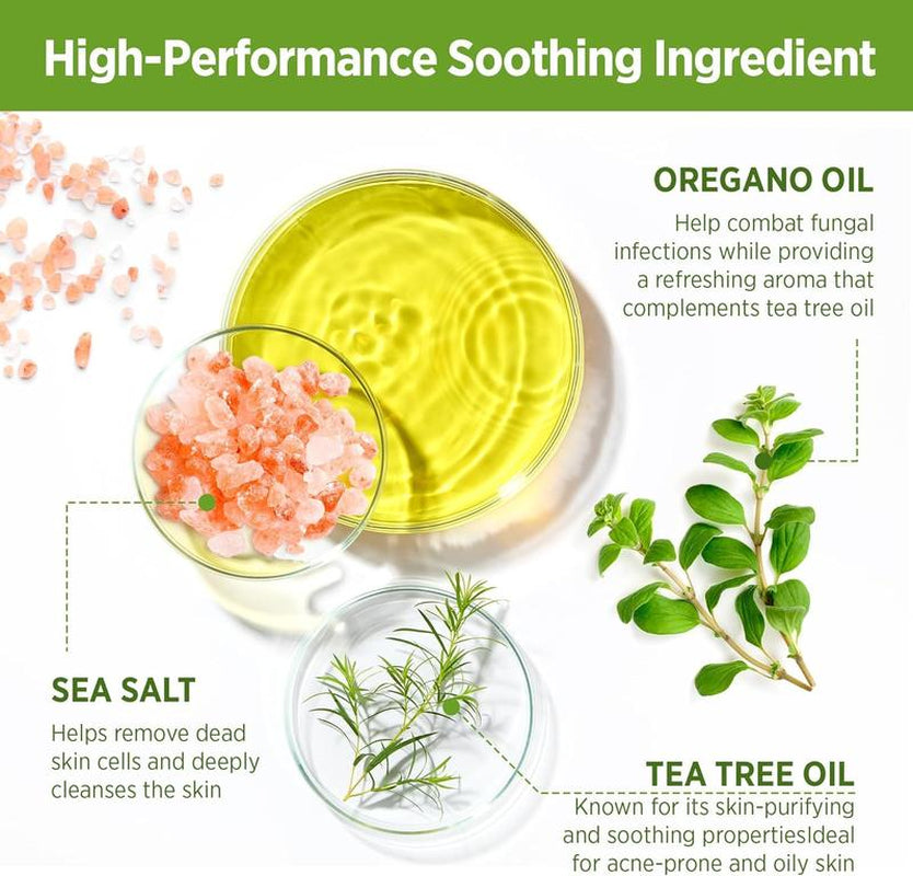 Tea Tree Body Scrub - 12Oz Exfoliating: Extra Strength Pre-Body Wash for Athlete’S Foot, Jock Itch & Ringworm - Deep Cleansing Scrub with Tea Tree Oil & Dead Sea Salt for Smooth Skin Gentle Soothing